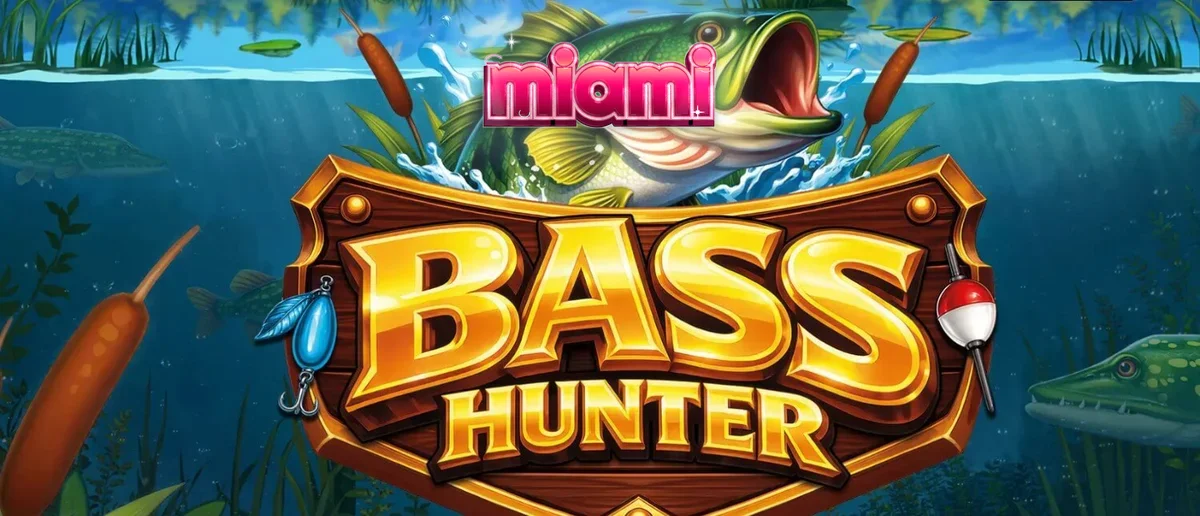 Interface do slot Bass Hunter com tema de pesca nórdica